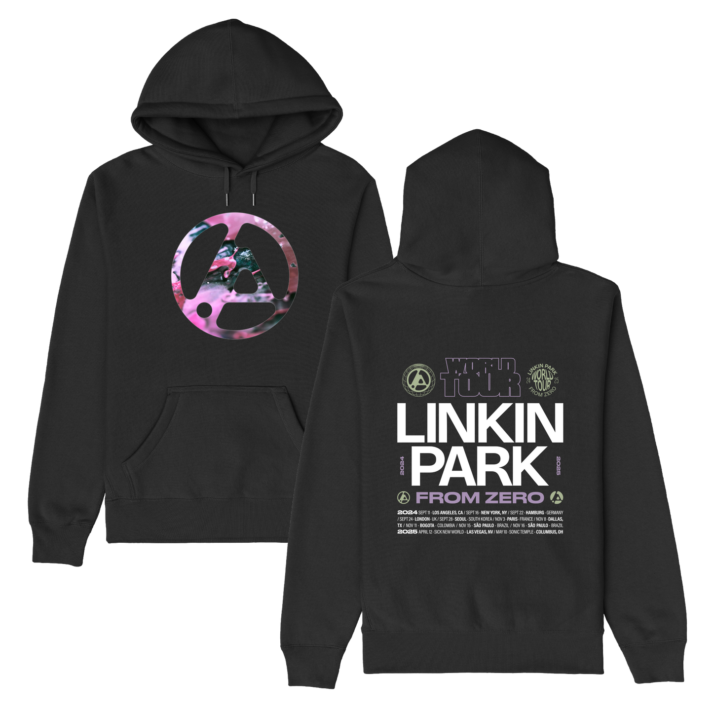 Official From Zero World Tour 2024 Black Tour Hoodie