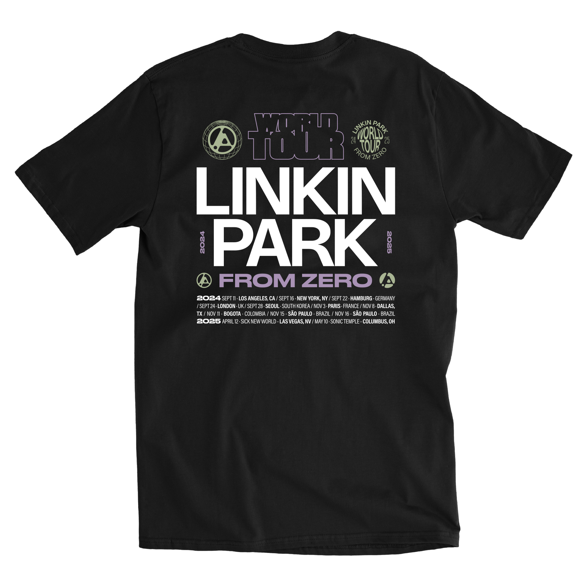 OFFICIAL FROM ZERO WORLD TOUR 2025 BLACK TOUR TEE #2 OFFICIAL FROM ZERO WORLD TOUR 2025 BLACK TOUR TEE #2
