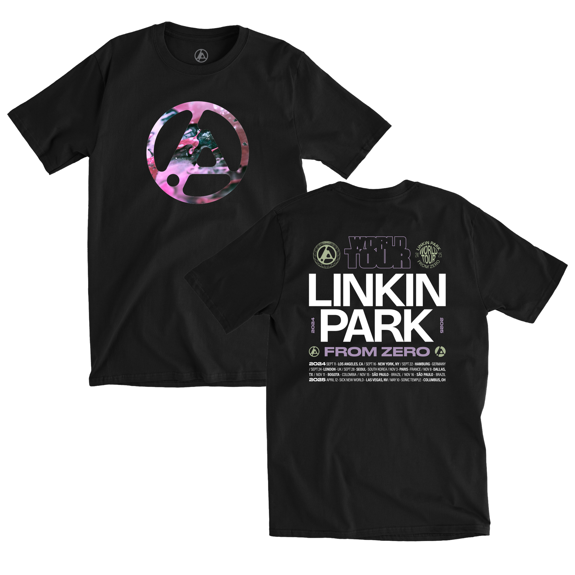 OFFICIAL FROM ZERO WORLD TOUR 2025 BLACK TOUR TEE #2 – Linkin Park OFFICIAL FROM ZERO WORLD TOUR 2025 BLACK TOUR TEE #2 – Linkin Park