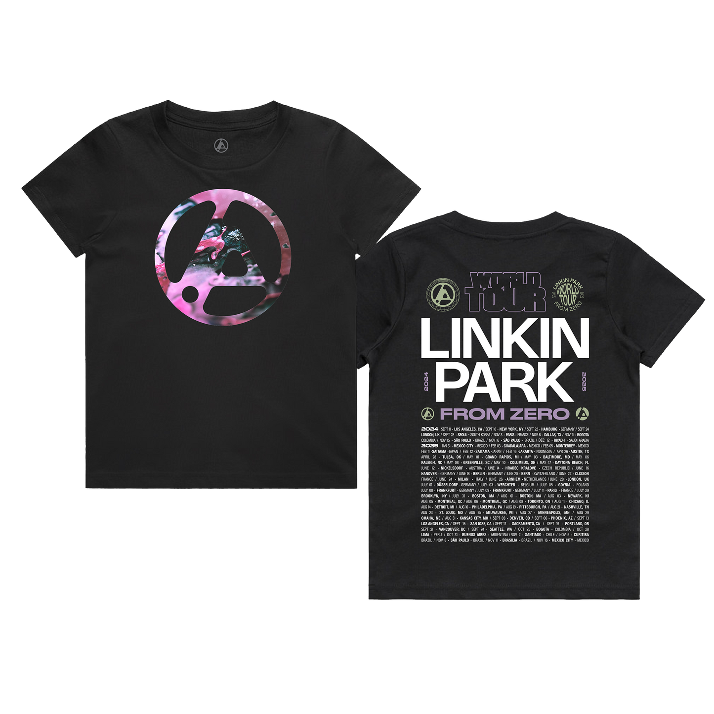 Official FZ World Tour Black Kids Tour Tee