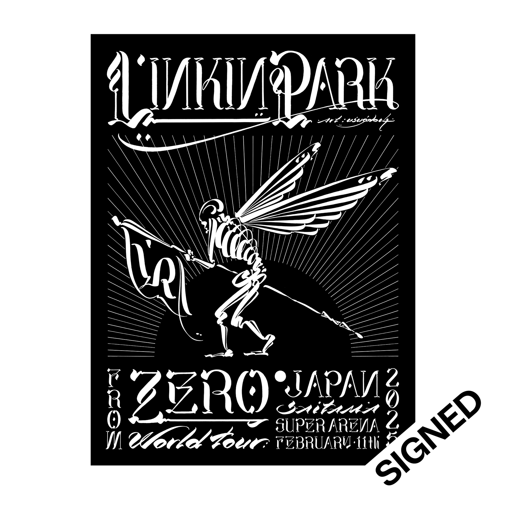 FZ 2025 Tour Saitama SIGNED Poster (Feb 11th) - Usugrow