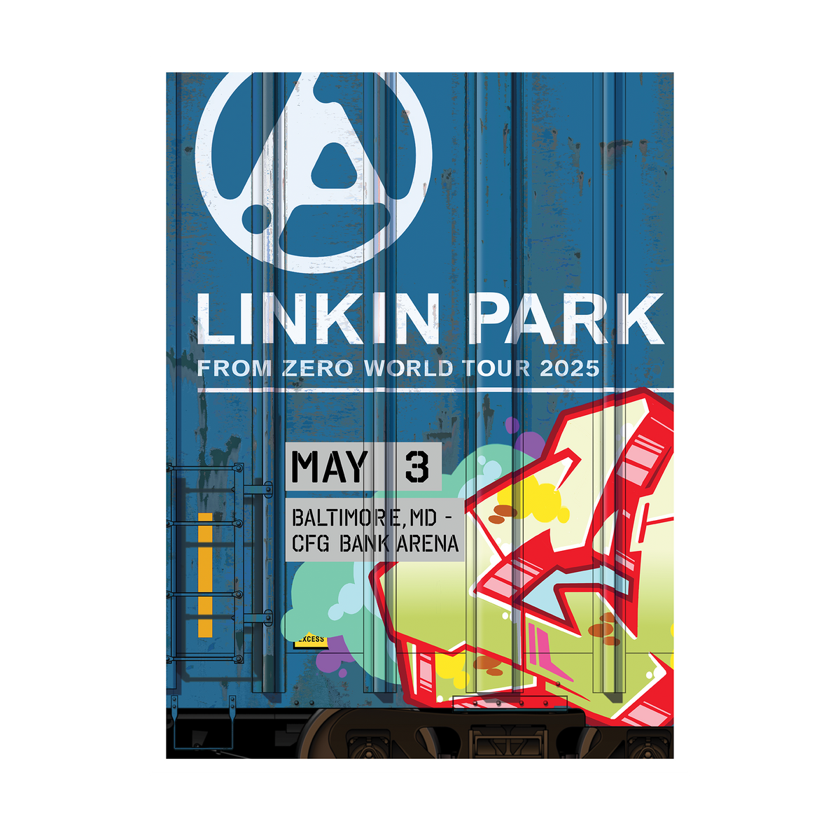 FZ 2025 Tour Baltimore Poster (May 3rd) - Tim Conlon – Linkin Park FZ 2025 Tour Baltimore Poster (May 3rd) - Tim Conlon – Linkin Park