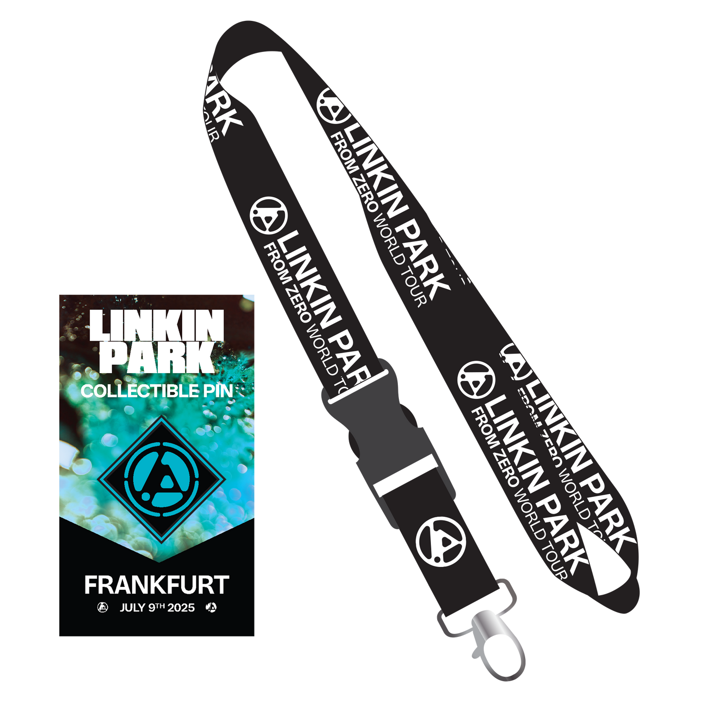 LP FZ Frankfurt Enamel Pin + Black Lanyard Bundle Pack (July 9th)