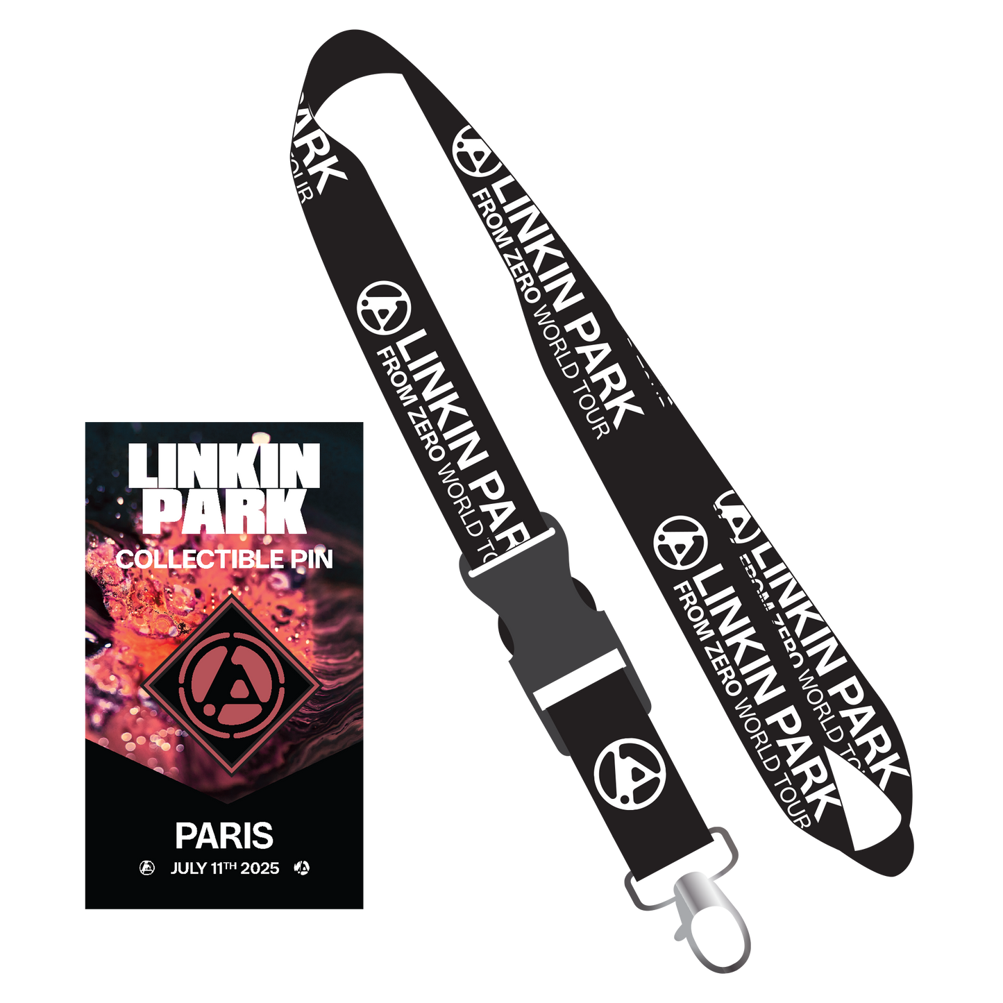 LP FZ Paris Enamel Pin + Black Lanyard Bundle Pack (July 11th)