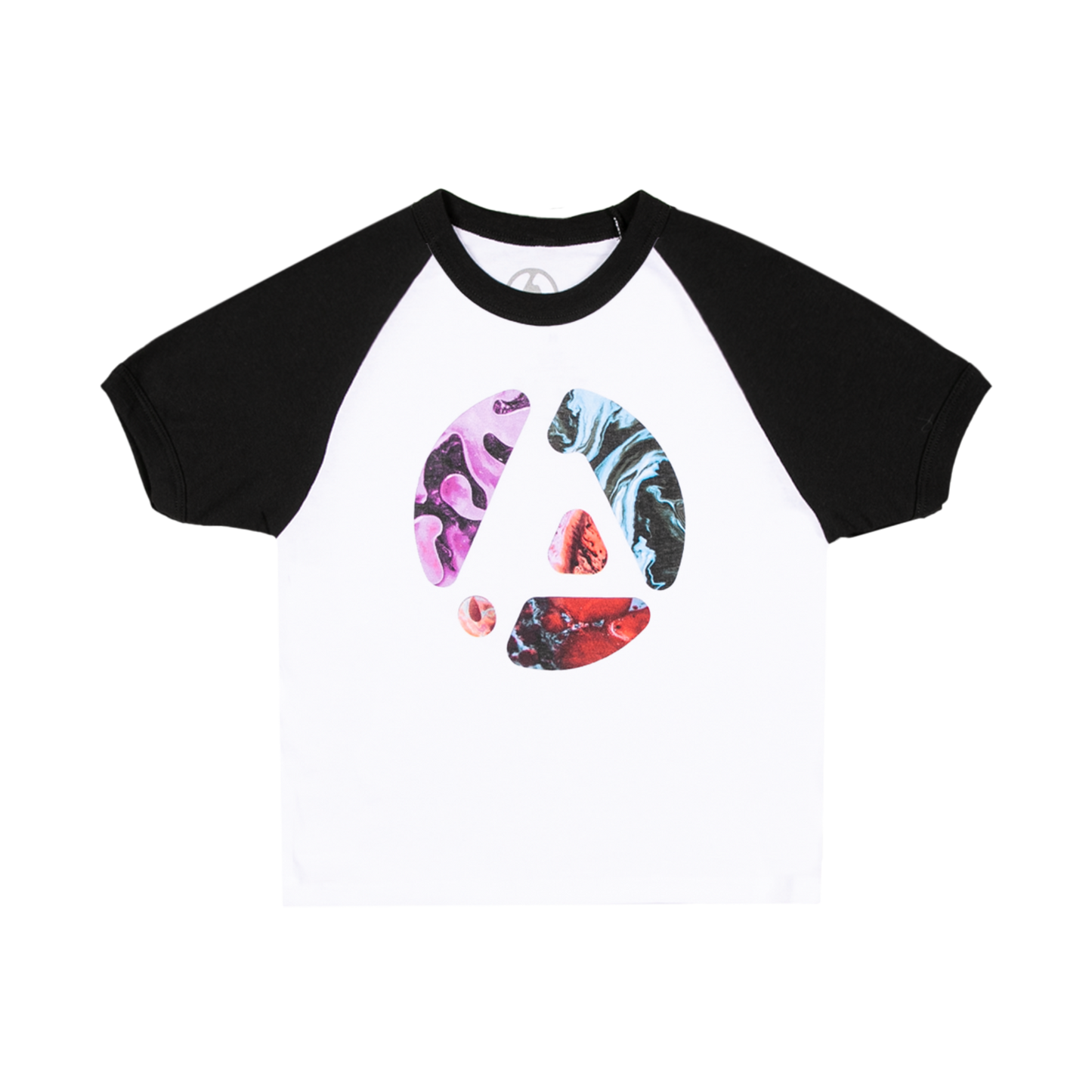 Cover 1 White/Black Cropped Raglan