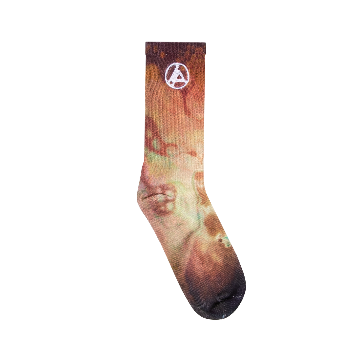 FZ Tan Fluid Embroidered Socks