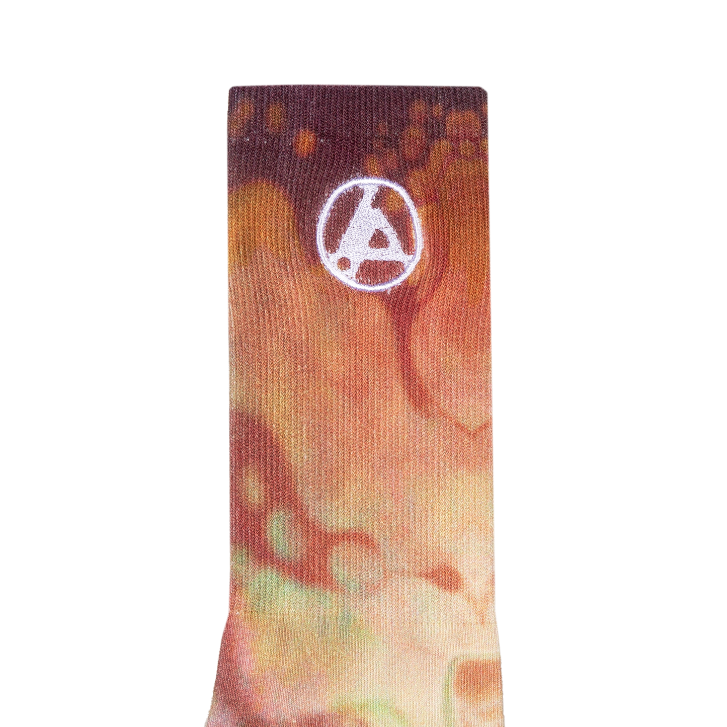 FZ Tan Fluid Embroidered Socks
