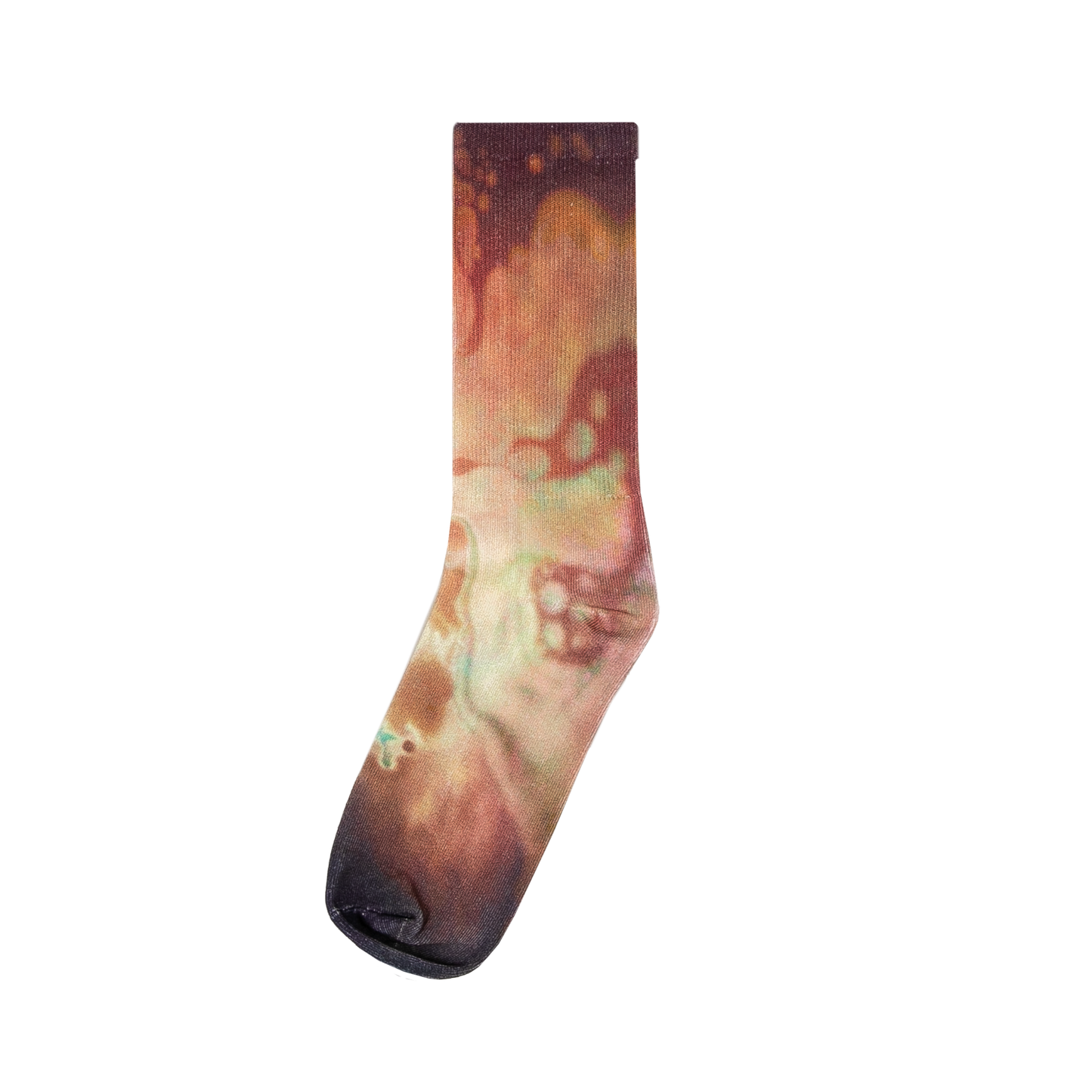 FZ Tan Fluid Embroidered Socks
