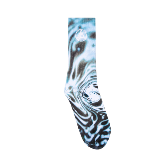 FZ Brown Ink Embroidered Socks