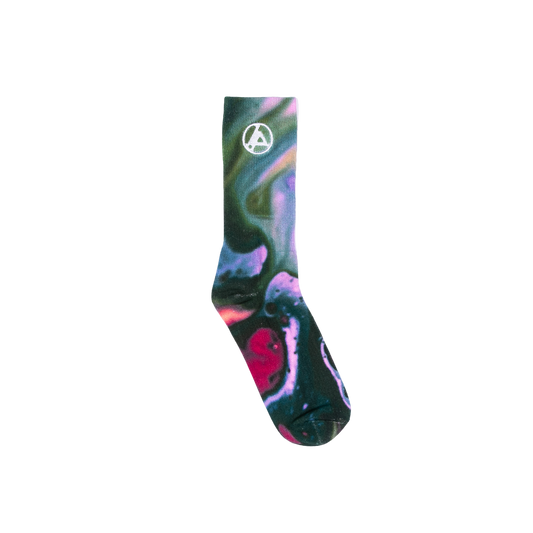 FZ Colorful Ink Embroidered Socks