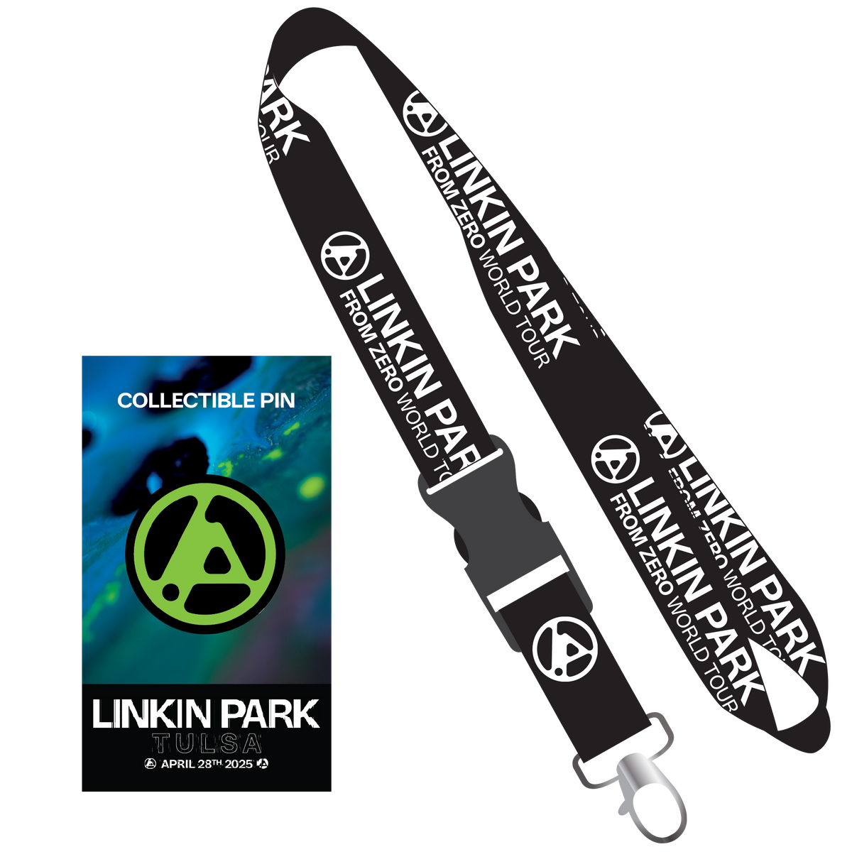 LP FZ TULSA ENAMEL PIN + BLACK LANYARD BUNDLE PACK – Linkin Park Store
