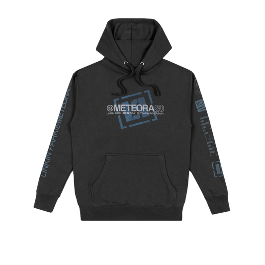 Logo Tilt Washed Black Hoodie