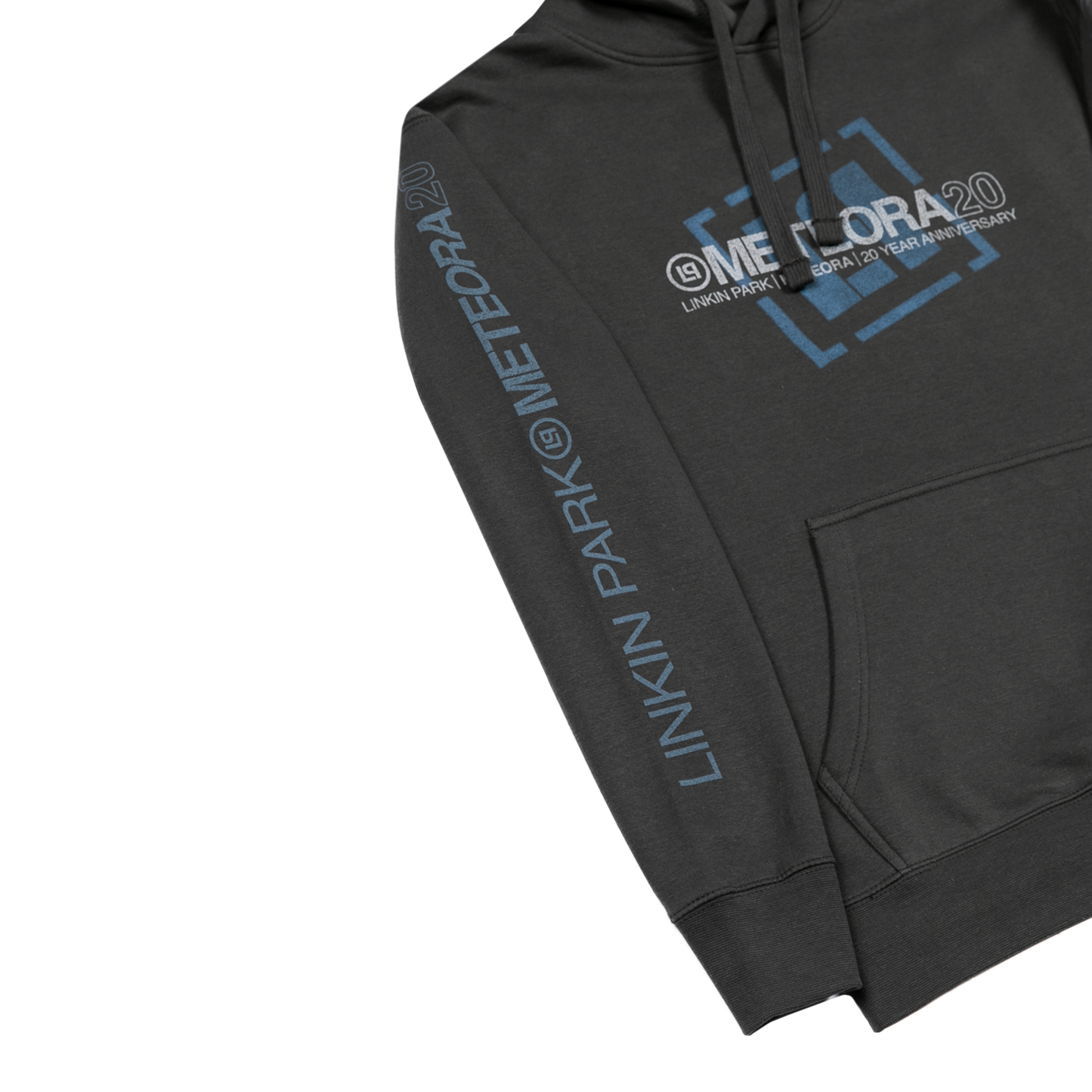 Logo Tilt Washed Black Hoodie