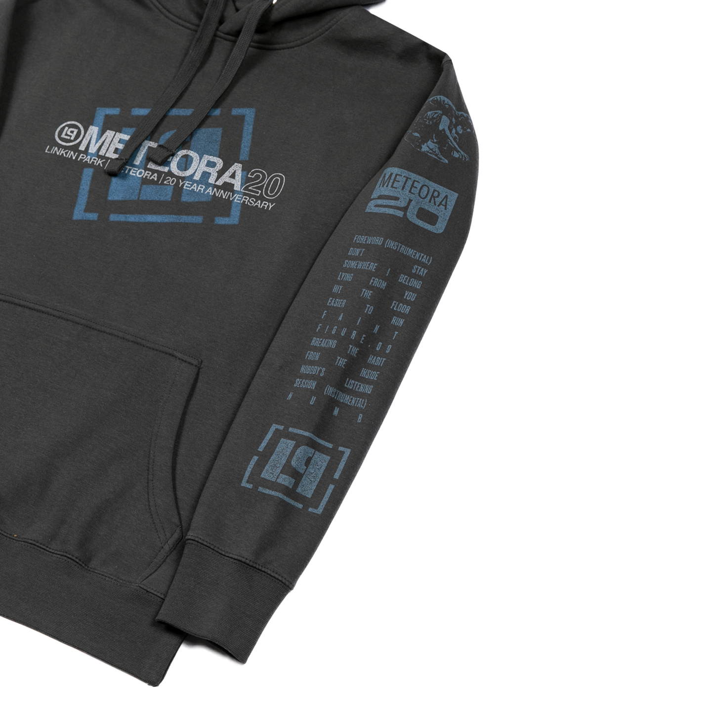 Logo Tilt Washed Black Hoodie