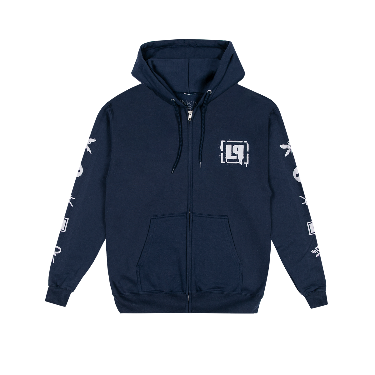 LP Icons Navy Zip Hoodie – Linkin Park Store LP Icons Navy Zip Hoodie – Linkin Park Store
