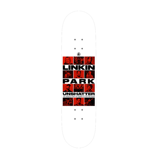 Unshatter White Skate Deck