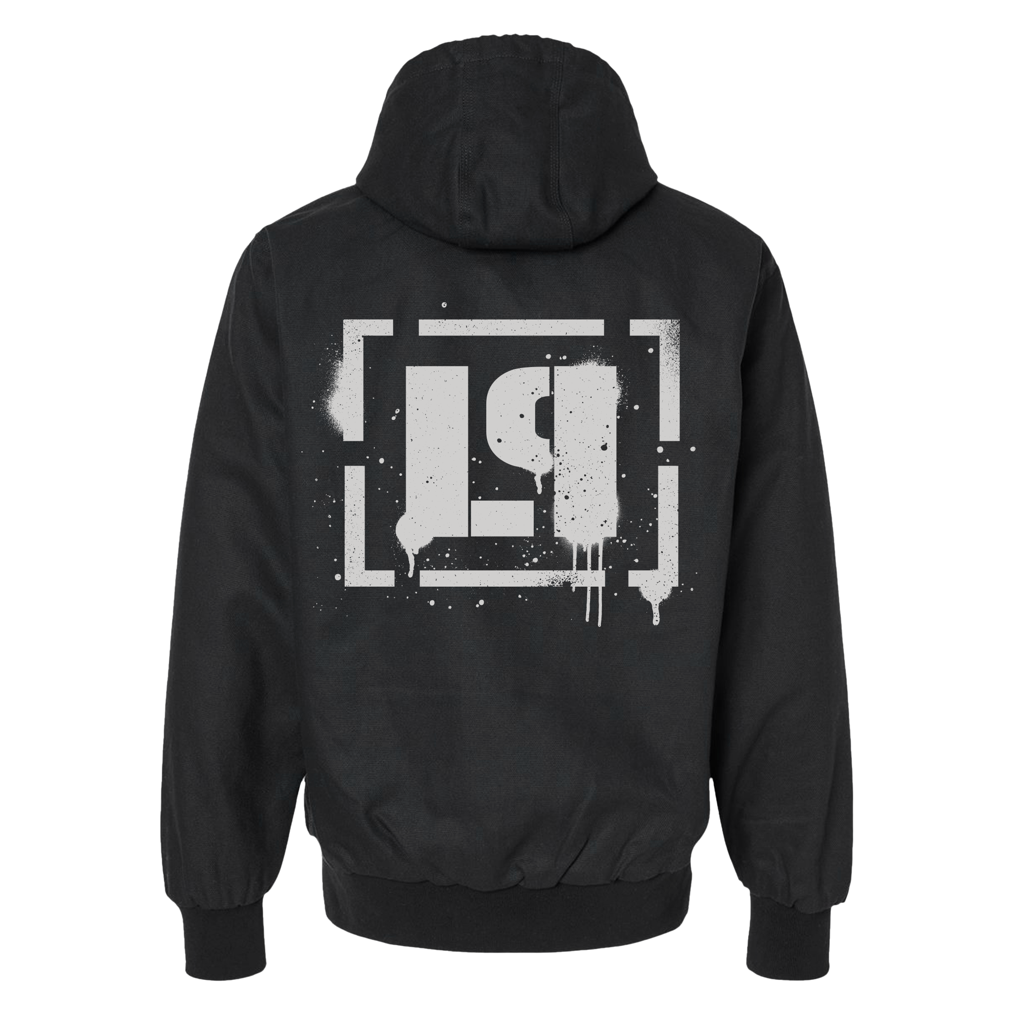 LP Classic Spray Lined Black Work Hoodie