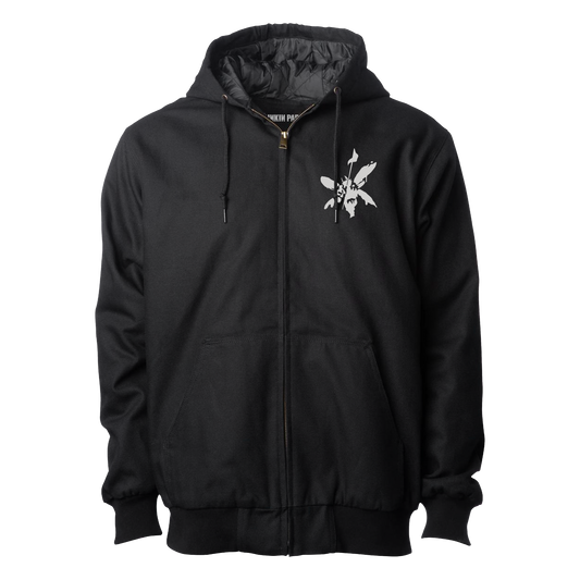 LP Classic Spray Lined Black Work Hoodie Front
